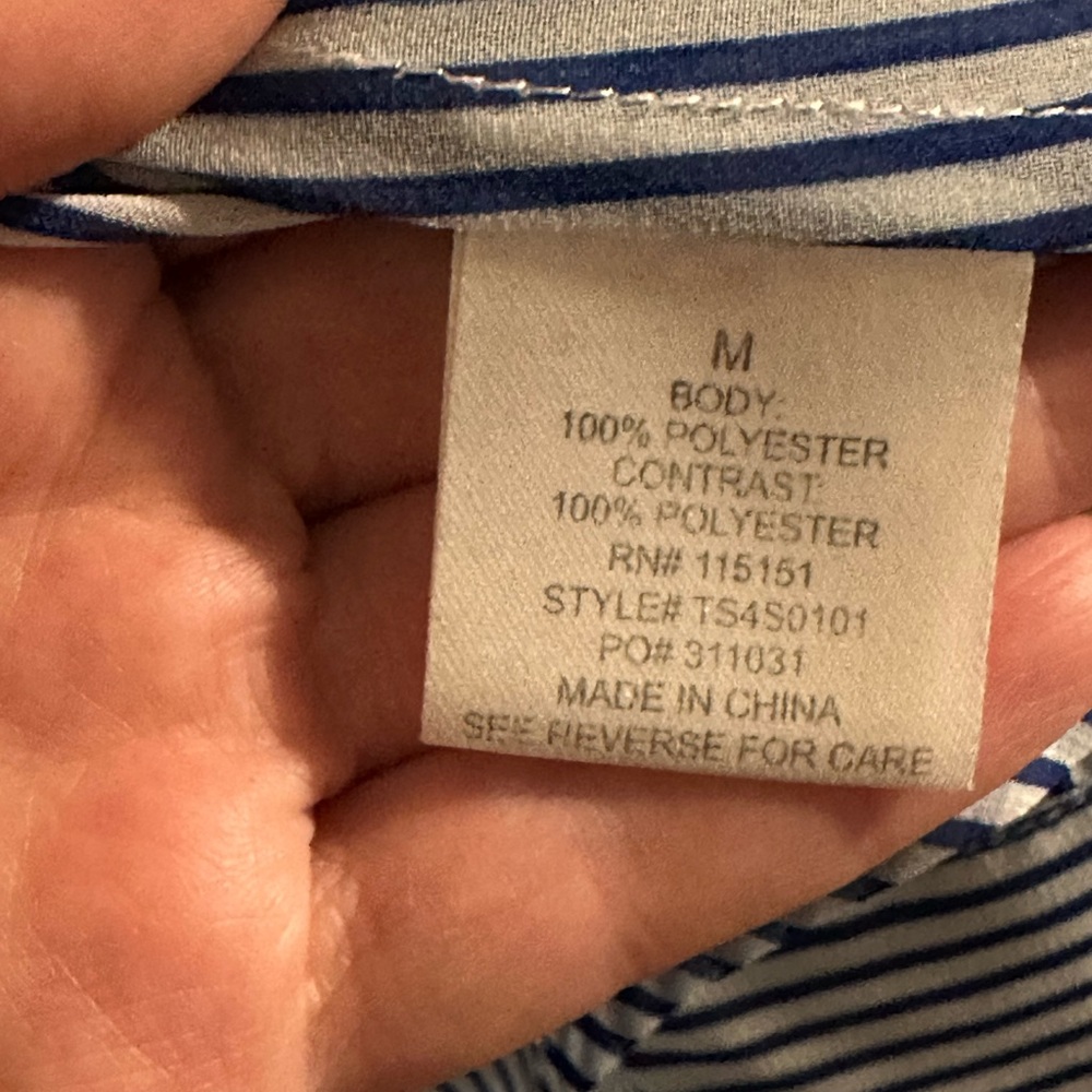 Elie Tahari TREND Blue and White Striped Button Down Shirt - Picture 7 of 10
